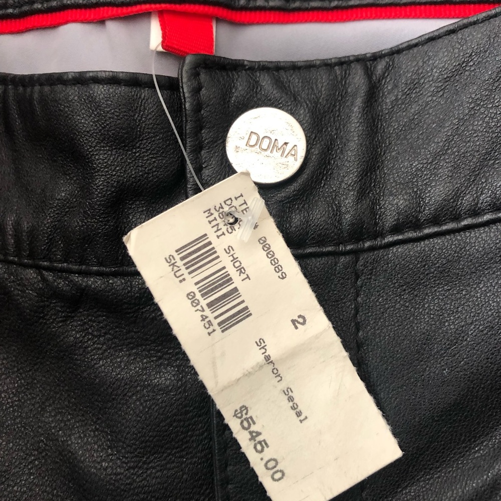 Doma Black Leather shorts